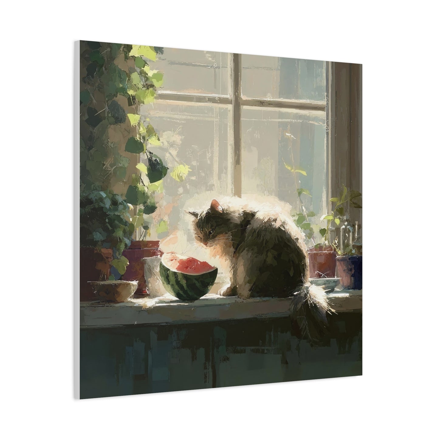Cozy Cat Canvas Art Print, Home Decor