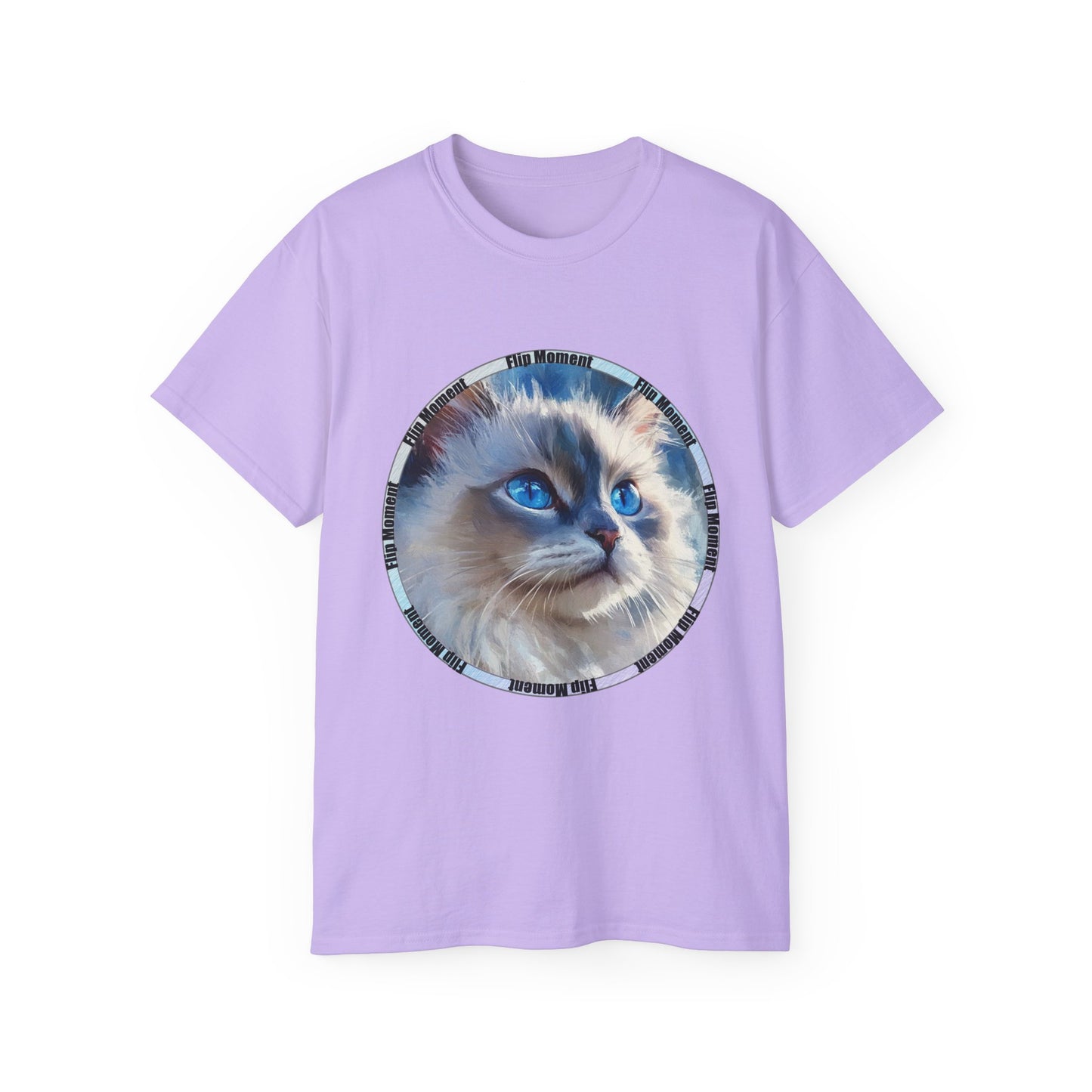 Blue-Eyed Cat Unisex Ultra Cotton Tee, Cat Lover's Shirt, Pet Owner Gift, Cute Animal Tee, Cat-themed Apparel