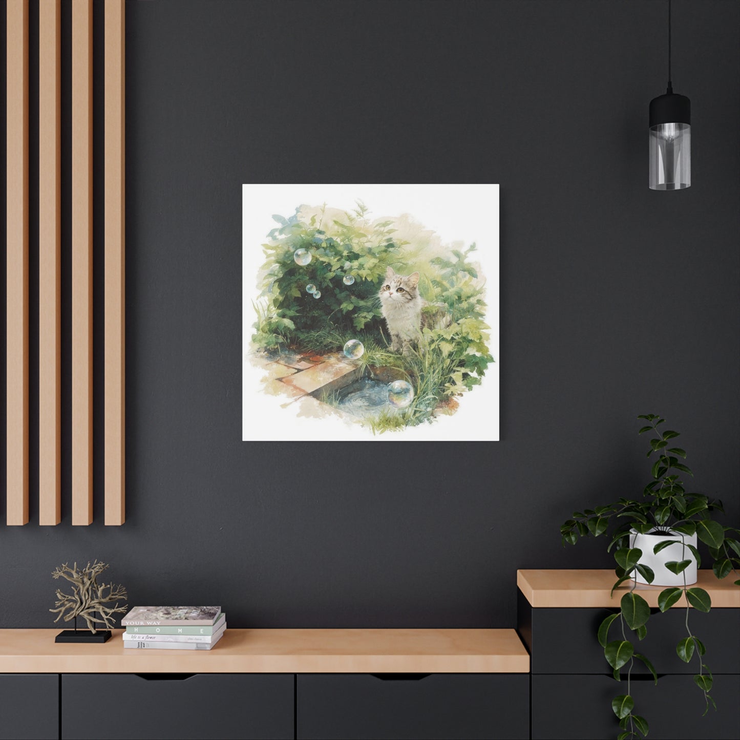 Canvas Print, Cat Lover Wall Art Decor
