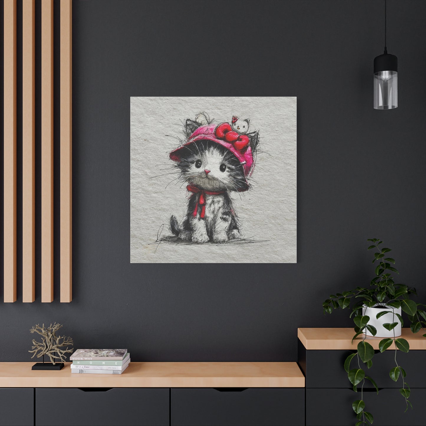 Adorable Cat Canvas Wall Art
