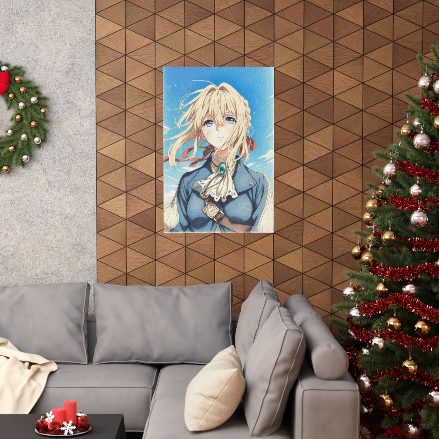 violet evergarden Color Pencils sketch Printed