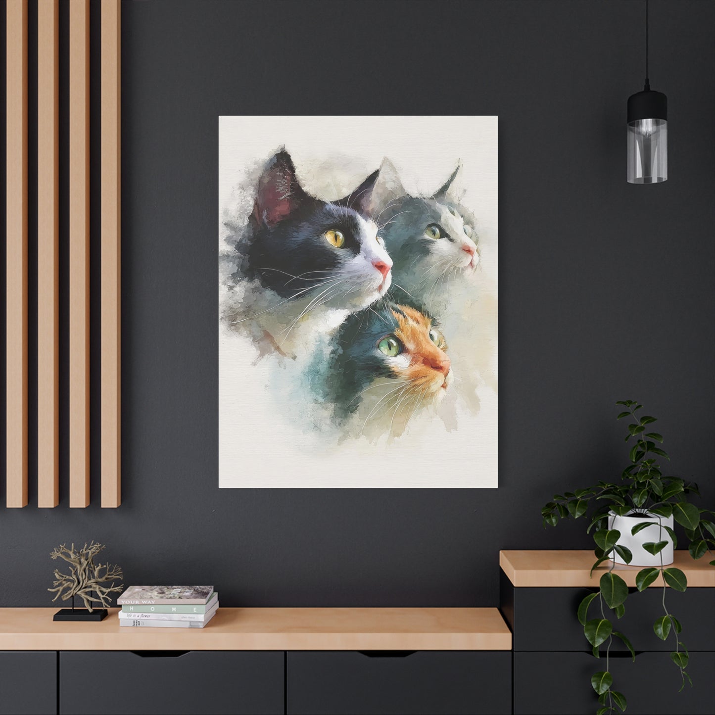 Cat Portraits Matte Canvas Art
