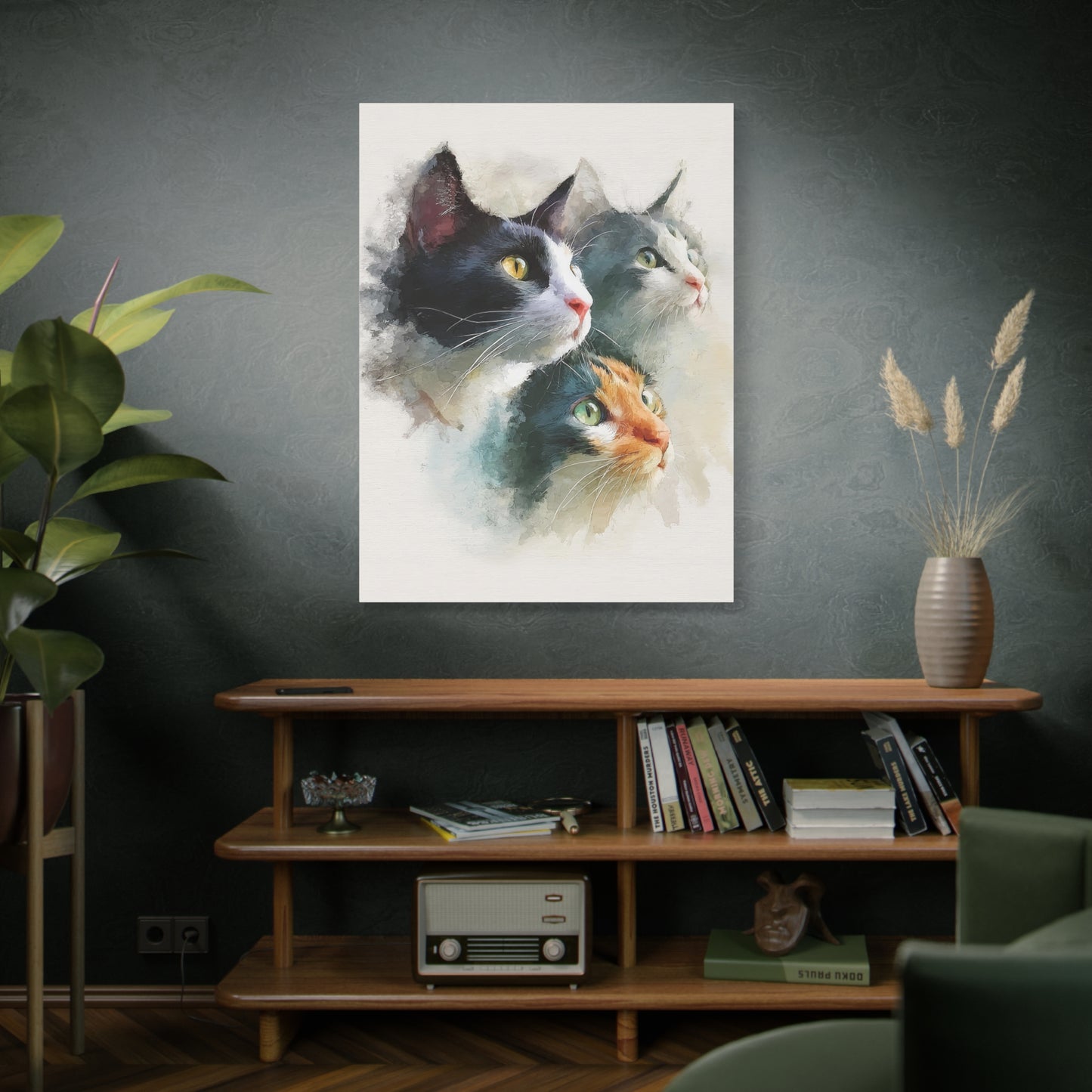 Cat Portraits Matte Canvas Art