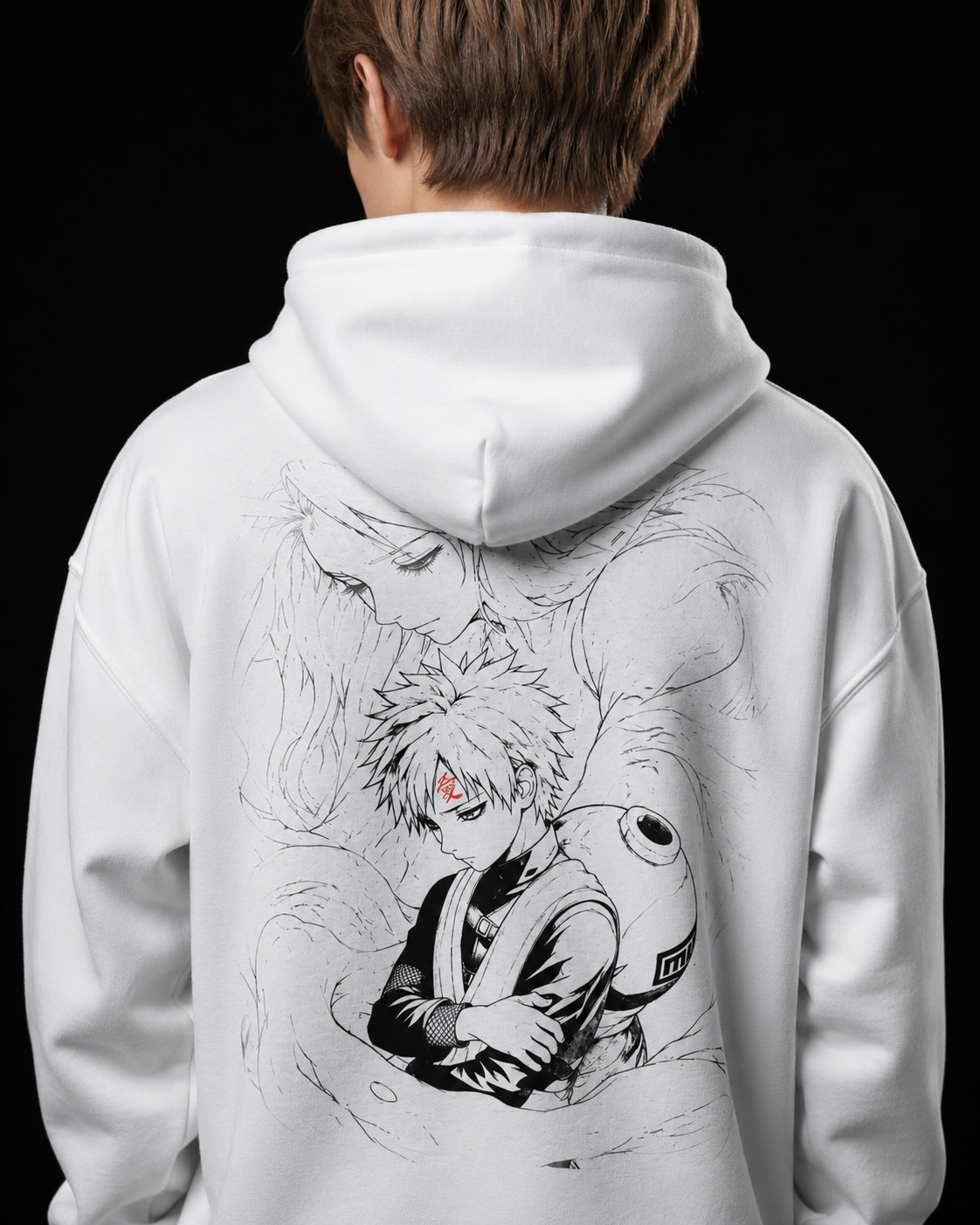 Gaara Heavy Blend Zip Hoodie - Light Series | Original Naruto Fan Art