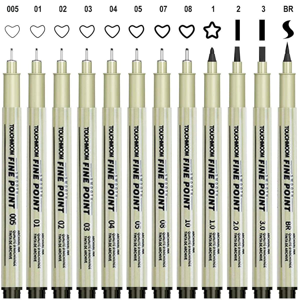 6-12Pcs/Set Hook Needle Pen Hand-painted Fineliner