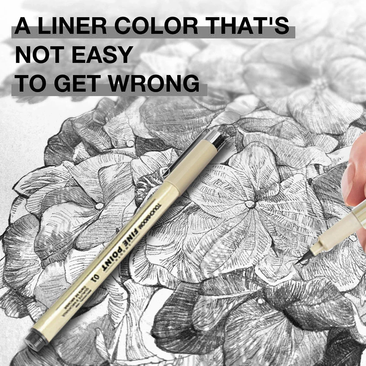 6-12Pcs/Set Hook Needle Pen Hand-painted Fineliner