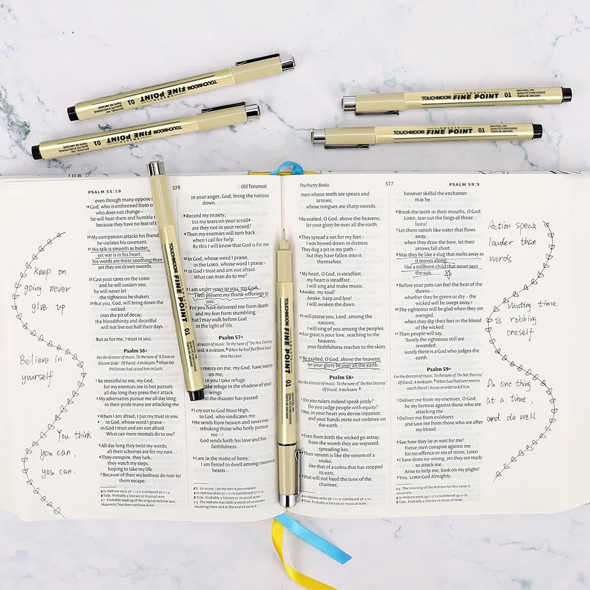 6-12Pcs/Set Hook Needle Pen Hand-painted Fineliner