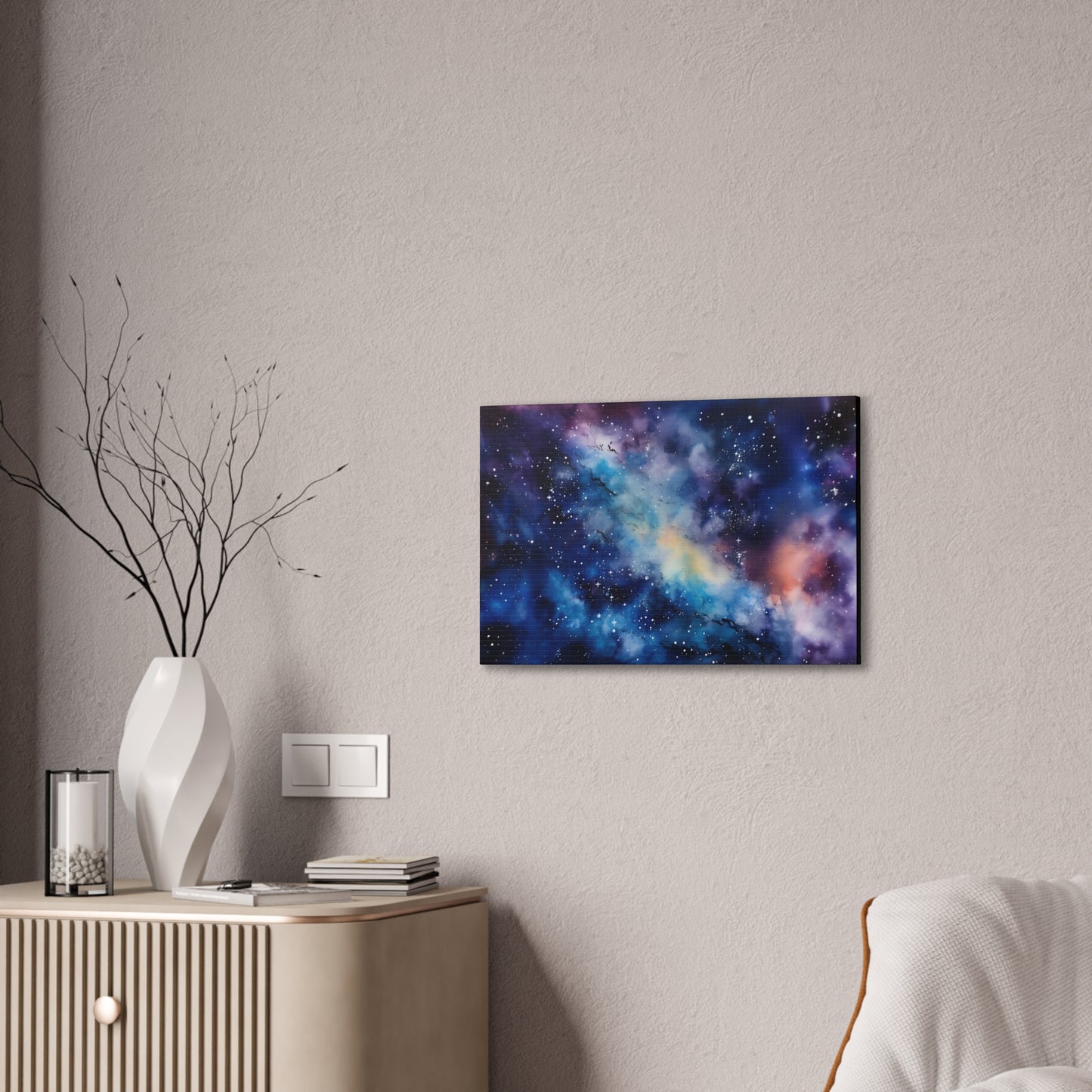 Galaxy Star Ocean Canvas Printed