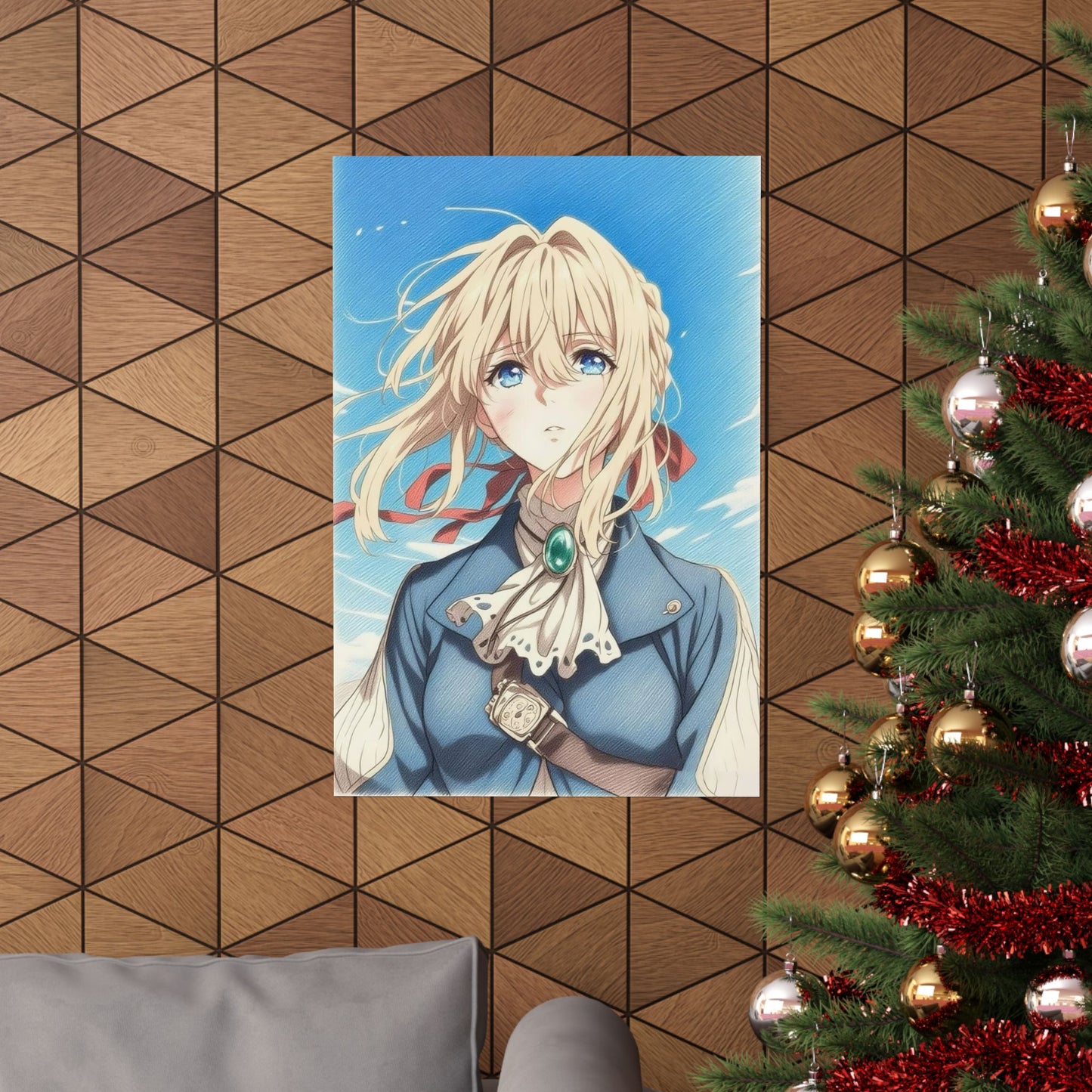 violet evergarden Color Pencils sketch Printed