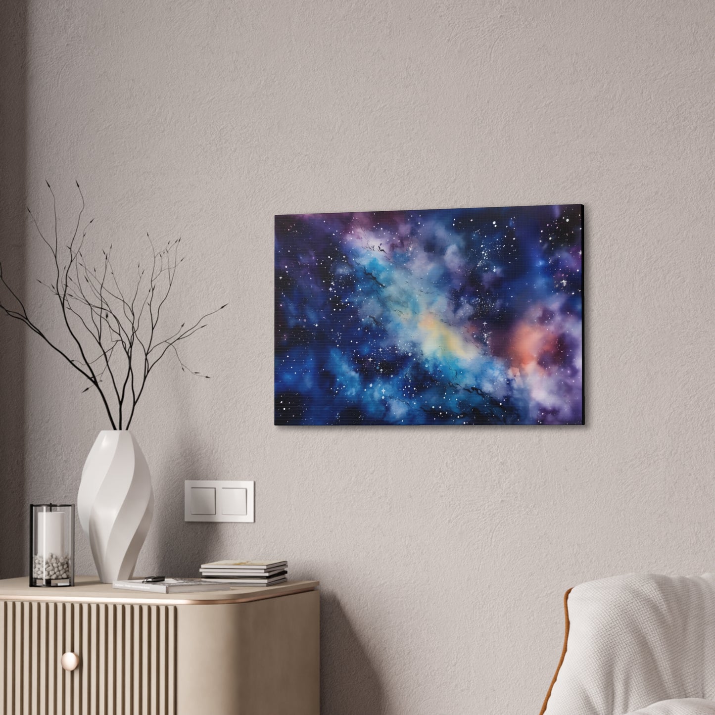 Galaxy Star Ocean Canvas Printed
