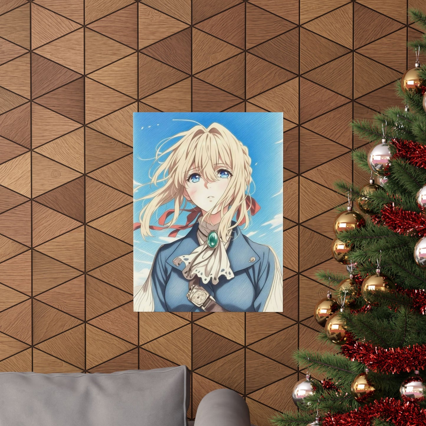 violet evergarden Color Pencils sketch Printed