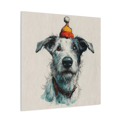 Whimsical Dog Art Canvas Print