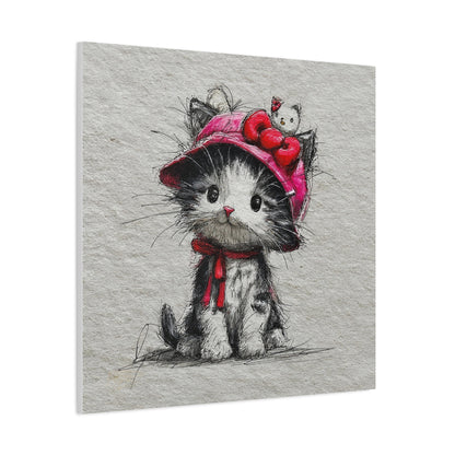 Adorable Cat Canvas Wall Art