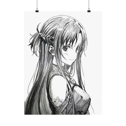 Vertical Posters - Sword Art Online Asuna Sketch