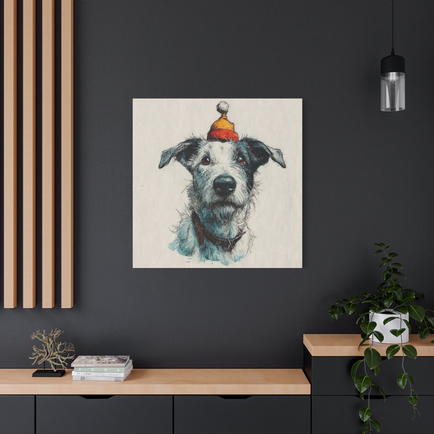Whimsical Dog Art Canvas Print
