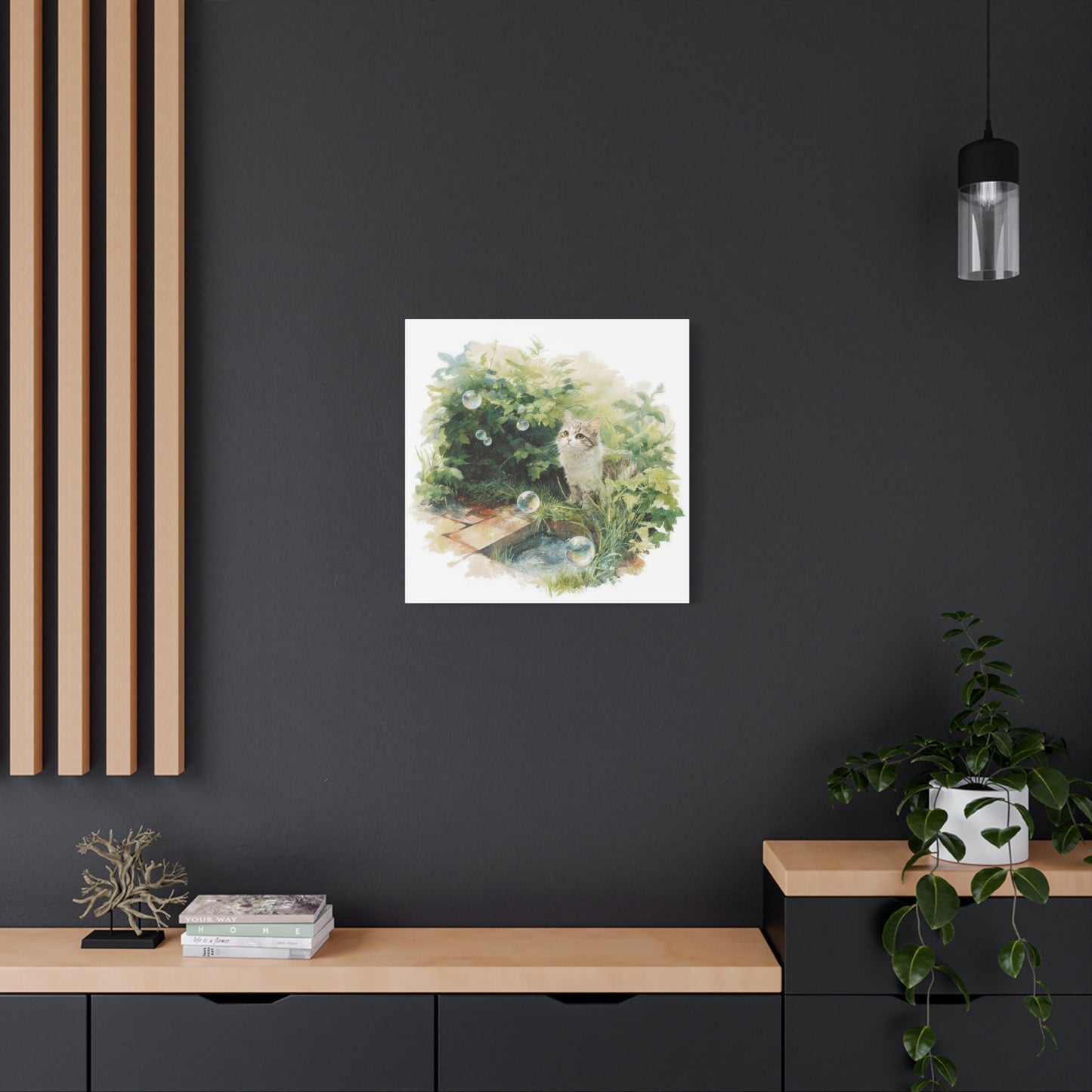 Canvas Print, Cat Lover Wall Art Decor