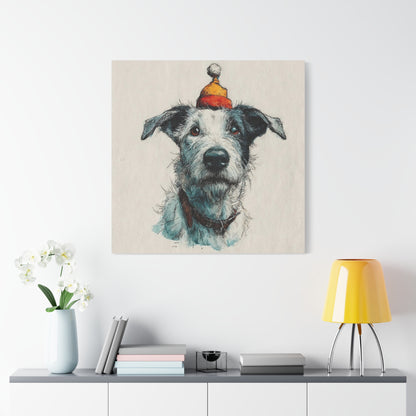 Whimsical Dog Art Canvas Print