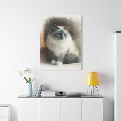 Ragdoll Portrait Canvas Wall Art