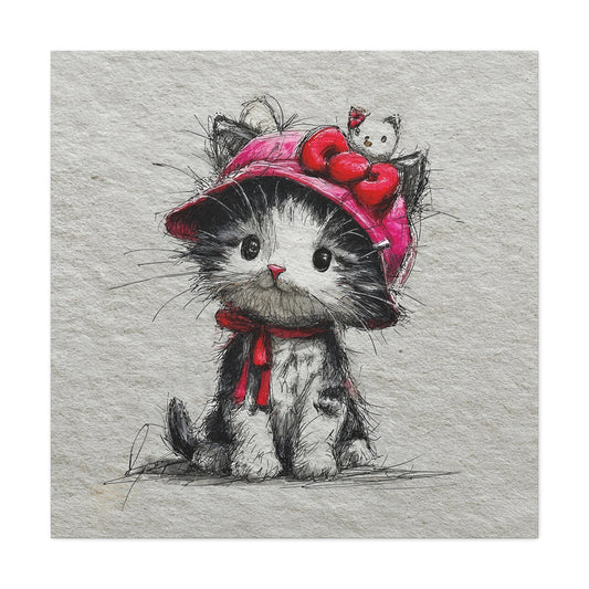 Adorable Cat Canvas Wall Art