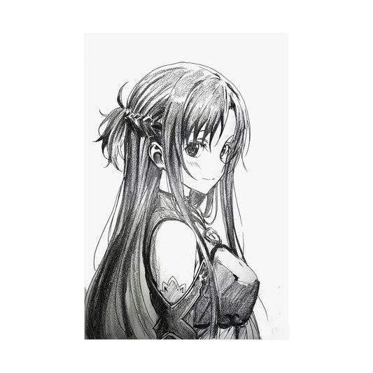 Vertical Posters - Sword Art Online Asuna Sketch