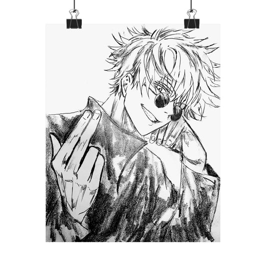 Gojo Jujutsu Kaisen Matte Vertical Poster