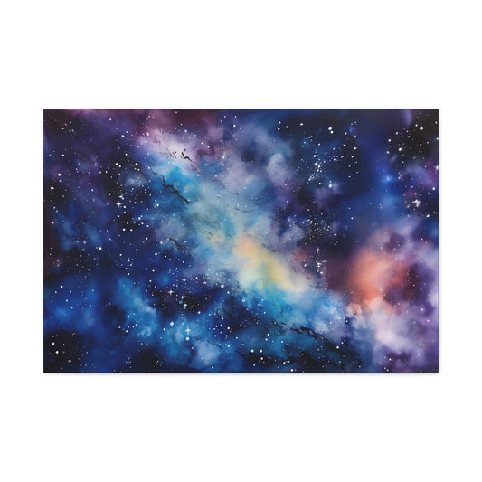 Galaxy Star Ocean Canvas Printed