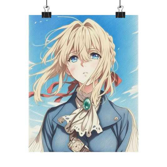 violet evergarden Color Pencils sketch Printed