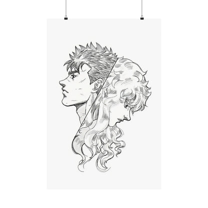 Guts and Griffith Minimalist Art Print