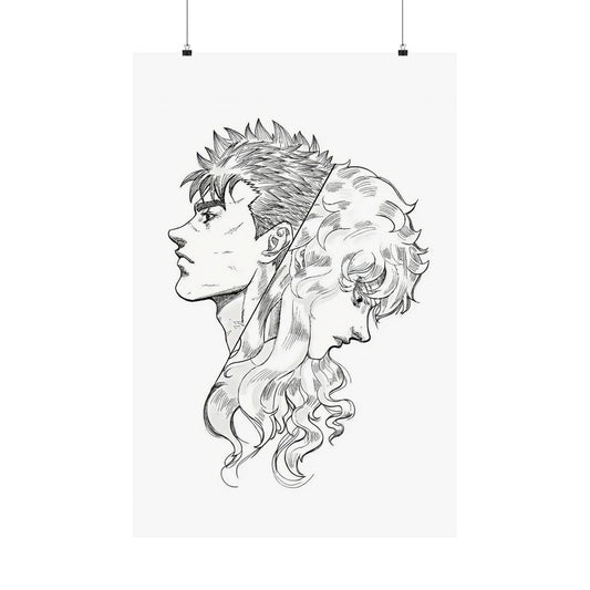 Guts and Griffith Minimalist Art Print
