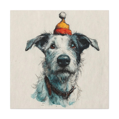 Whimsical Dog Art Canvas Print