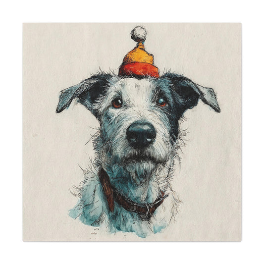 Whimsical Dog Art Canvas Print