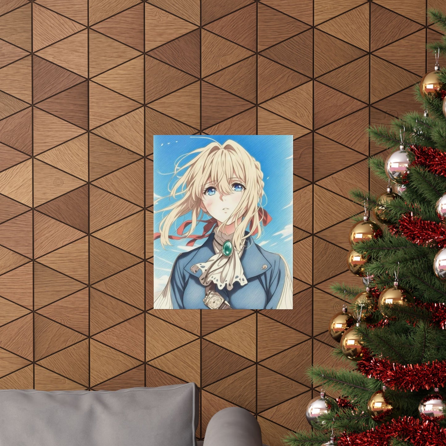 violet evergarden Color Pencils sketch Printed