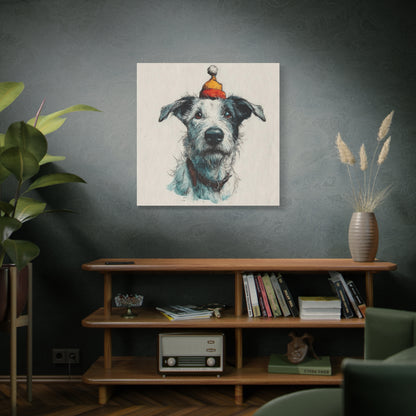 Whimsical Dog Art Canvas Print
