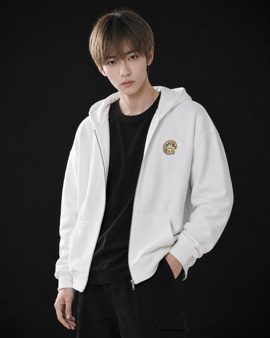 Gaara Heavy Blend Zip Hoodie - Light Series | Original Naruto Fan Art