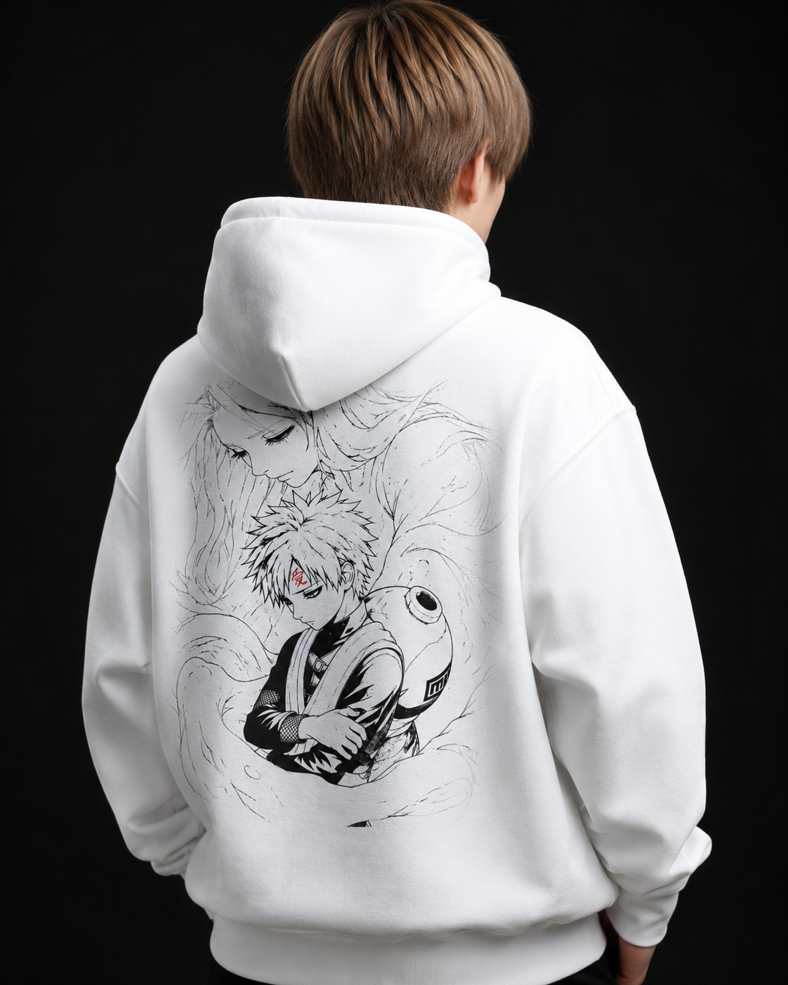 Gaara Heavy Blend Zip Hoodie - Light Series | Original Naruto Fan Art