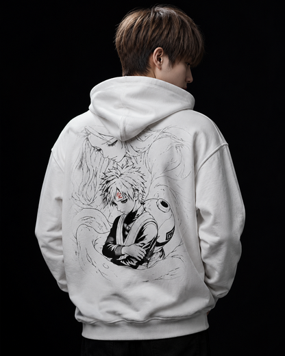 Gaara Heavy Blend Zip Hoodie - Light Series | Original Naruto Fan Art