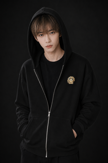 Gaara Heavy Blend Zip Hoodie - Dark Series | Original Naruto Fan Art
