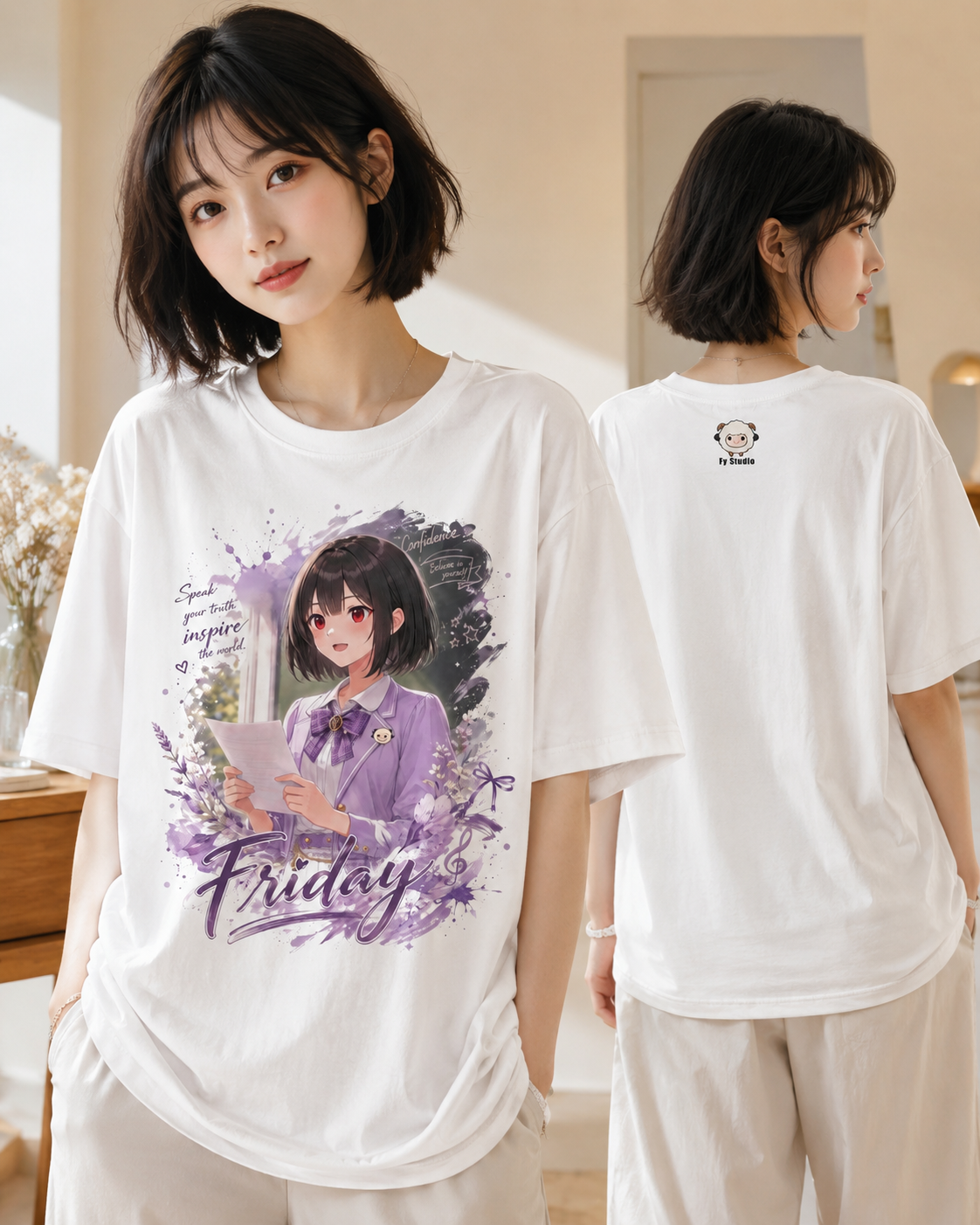 Luminelle Yuri’s Friday - Kawaii Anime T-Shirt