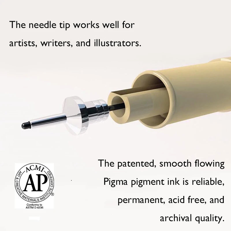 1pcs Sakura Pigma Micron Fine Pen Waterproof Smooth Black Ink Fineliner Drawing Pens Art Sketch Marker Liner Rotulador Tekenen