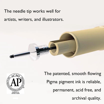 1pcs Sakura Pigma Micron Fine Pen Waterproof Smooth Black Ink Fineliner Drawing Pens Art Sketch Marker Liner Rotulador Tekenen