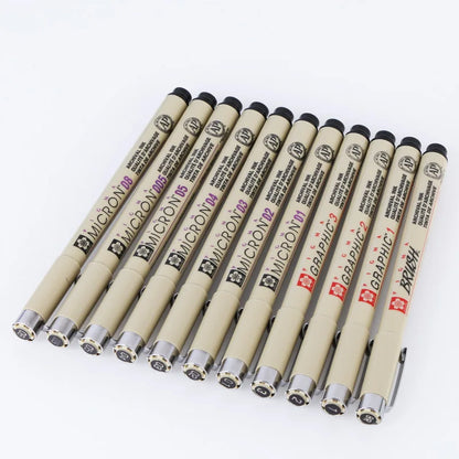 1pcs Sakura Pigma Micron Fine Pen Waterproof Smooth Black Ink Fineliner Drawing Pens Art Sketch Marker Liner Rotulador Tekenen