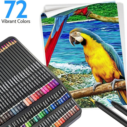 72-color oil-based colored pencil, color lead art crayons