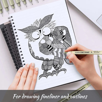 6-12Pcs/Set Hook Needle Pen Hand-painted Fineliner