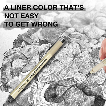 6-12Pcs/Set Hook Needle Pen Hand-painted Fineliner