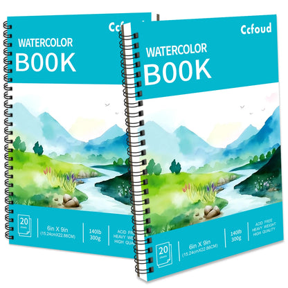 2 pcs/30 Sheet Thickened Spiral Sketchbook - Premium Quality Paper for Vibrant Colors & Smooth Drawing - For Art Students