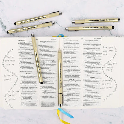 6-12Pcs/Set Hook Needle Pen Hand-painted Fineliner